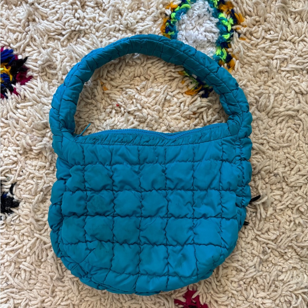 COS Blue Quilted Shoulder Bag